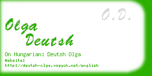 olga deutsh business card